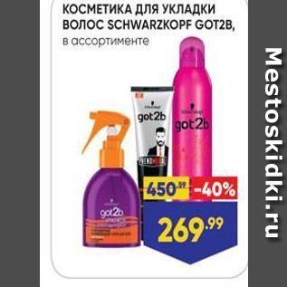 Акция - КОСМЕТИКА ДЛЯ УКЛАДКИ BONOC SCHWARZKOPF