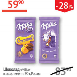 Акция - Шоколад Milka