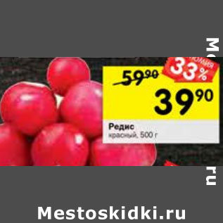 Акция - редис красный