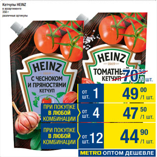 Акция - Кетчупы HEINZ