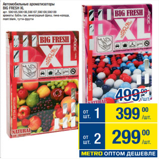 Акция - Автомобильные ароматизаторы BIG FRESH XL