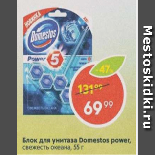 Акция - Блок для унитаза Domestos