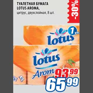 Акция - Туалетная бумага Lotus Aroma