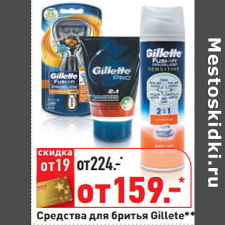 Акция - Средства для бритья Gillete