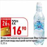 Магазин:Окей супермаркет,Скидка:Вода питьевая артезианская ФрутоНяня детская вода высшей категории
