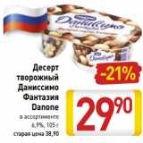 Магазин:Билла,Скидка:Десерт творожный Даниссимо Фантазия Danone 6,9%