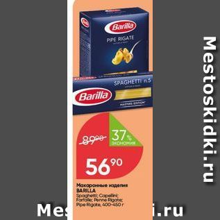 Акция - Макаронные изделия BARILLA