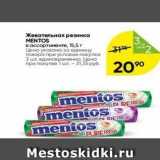 Магазин:Перекрёсток,Скидка:Жевательная резинка MENTOS 