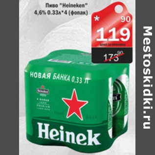 Акция - ПИВО HEINEKEN