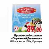 Магазин:Наш гипермаркет,Скидка:Брынза слабосоленая  «Парижский Деликатес»