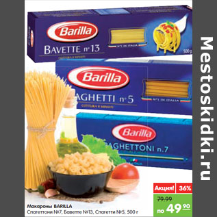 Акция - Макароны BARILLA