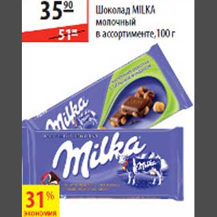 Акция - Шоколад Milka молочный