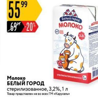 Акция - Молоко БЕЛЫЙ ГОРОД