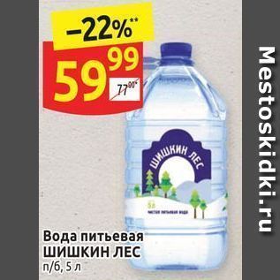 Акция - Вода питьевая ШиШкин ЛЕС