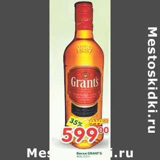Акция - Виски Grant`s 40%