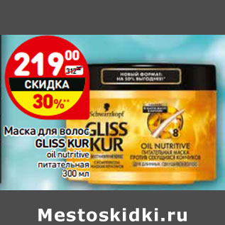 Акция - Маска для волос GLISS KUR oil nutritive питательная