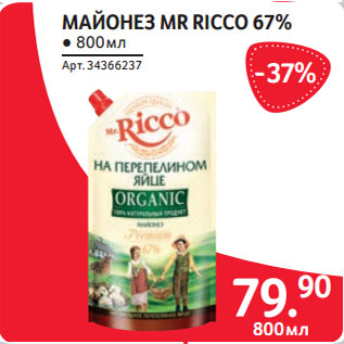 Акция - МАЙОНЕЗ MR RICCO 67%