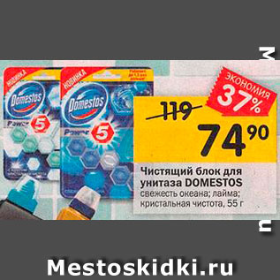 Акция - Блок для унитаза Domestos