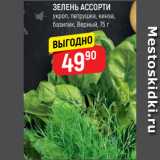 Верный Акции - ЗЕЛЕНЬ АССОРТИ
укроп, петрушка, кинза,
базилик, Верный, 75 г