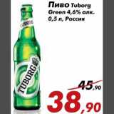 Магазин:Седьмой континент,Скидка:Пиво Tuborg Green