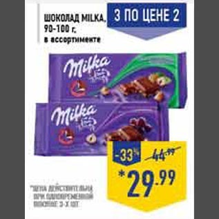 Акция - Шоколад Milka