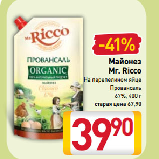 Акция - Майонез Mr. Ricco 67%