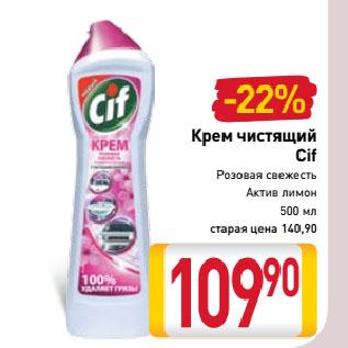 Акция - Крем чистящий Cif