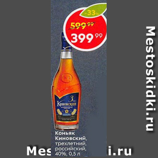 Акция - Коньяк Киновский 40%