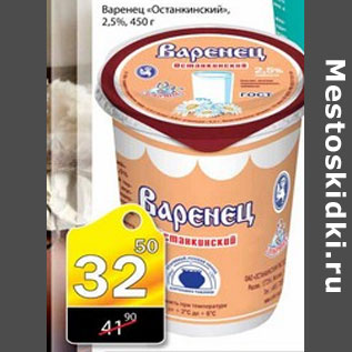 Акция - ВАРЕНЕЦ ОСТАНКИНСКИЙ