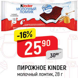 Акция - Пирожное Kinder