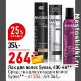 Магазин:Окей супермаркет,Скидка:Лак для волос Syoss - 264,00 руб/  Средства для волос Syoss 254 руб