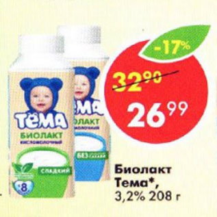 Акция - Биолакт Тема 3,2%