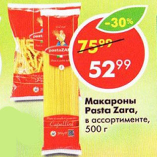 Акция - Макаронные Pasta Zara