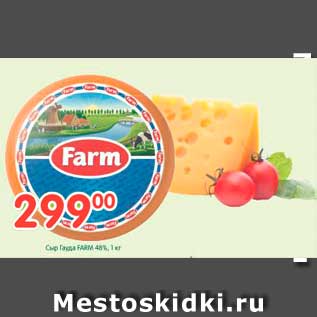 Акция - Сыр Гауда FARM 48%