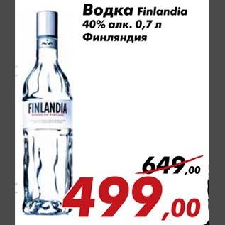 Акция - Водка Finlandia