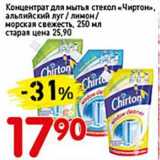 Магазин:Авоська,Скидка:Концентрат для мытья стекол «Чиртон» альпийский луг/лимон/морская свежесть
