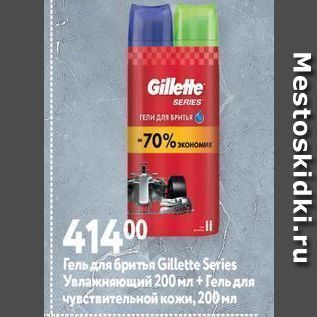 Акция - Гель для бритья Gillette Series