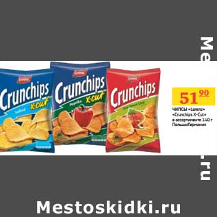 Акция - Чипсы "Lorenz" "Crunchips X-Cut"