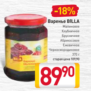 Акция - Варенье BILLA