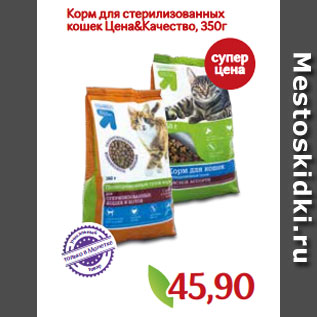 Акция - Корм для стерилизованных кошек Цена&Качество, 350г