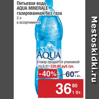 Акция - Вода Aqua Minerale