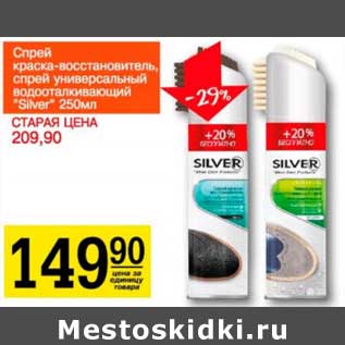 Акция - Спрей краска-восстановитель, спрей универсальный водоотталкивающий "Silver"