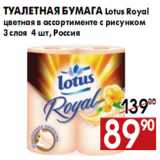 Магазин:Наш гипермаркет,Скидка:Туалетная бумага Lotus Royal