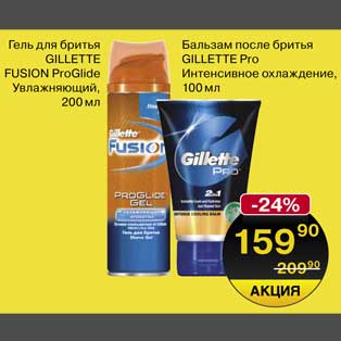 Акция - Гель для бритьяпосле бритья Gillette Fusion