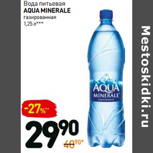 Акция - Вода питьевая Aqua Minerale