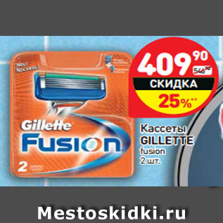 Акция - Кассеты Gillette fusion