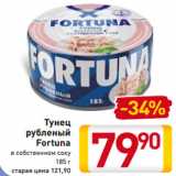 Магазин:Билла,Скидка:Тунец
рубленый
Fortuna
в собственном соку
185 г