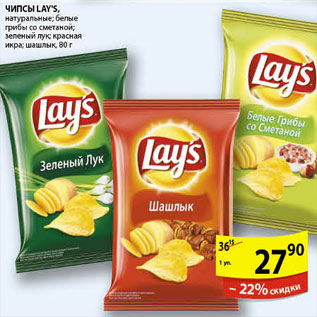 Акция - ЧИПСЫ LAYS