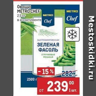 Акция - Овощи MĒTRO CHEF