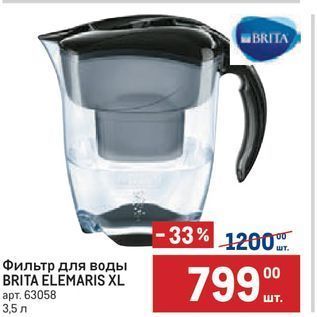 Акция - Фильтр для воды BRITA ELEMARIS